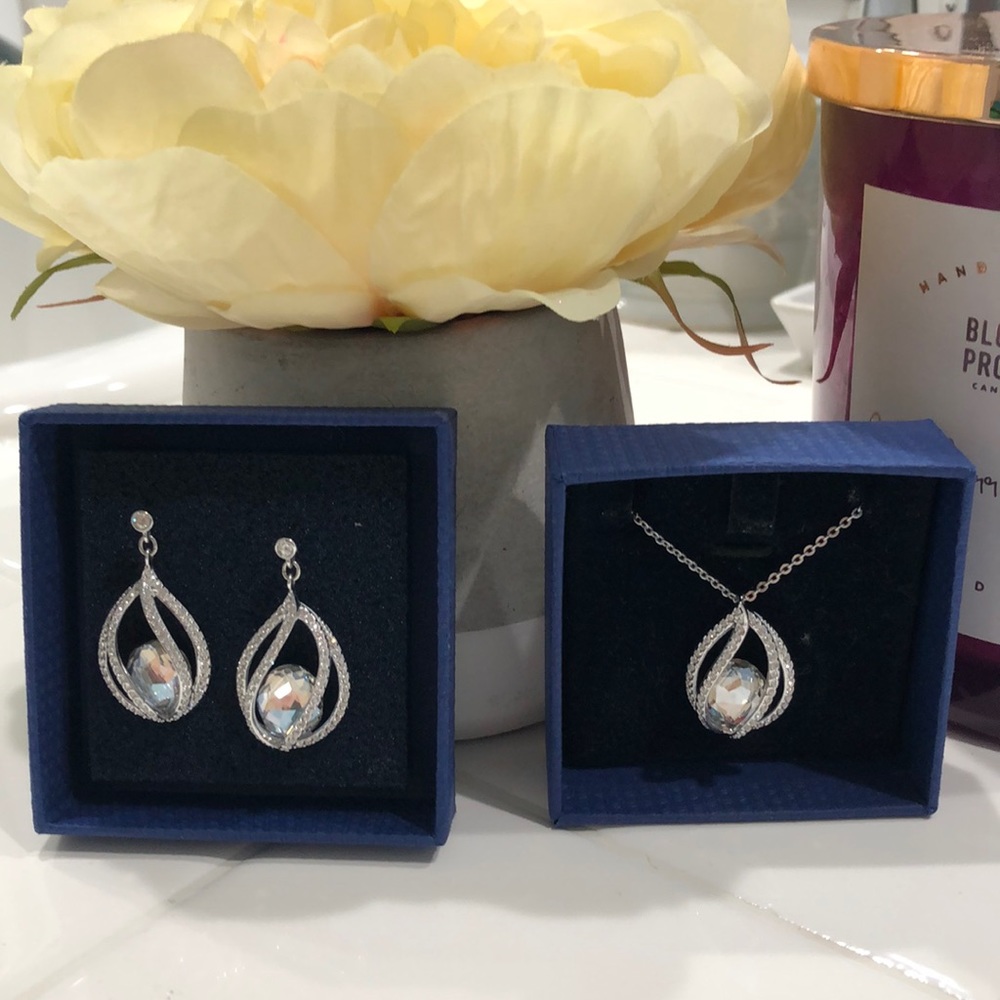 Swarovski matching necklace and earrings